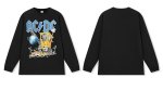 画像3: unisex ACDC rock band comic print long-sleeved t-shirt  ユニセックスACDCバンドコミックプリント 長袖ラウンドネック Tシャツ  バンドT (3)
