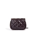 画像10: Fluffy fur cover quilted leather chain tote shoulder pochette bag　モコモコファーカバーキルティングレザーチェーントートショルダーポシェットバッグ (10)