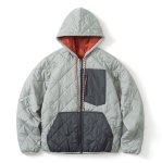画像1: Short rib quilted hooded lightweight jacket ユニセックス 男女兼用 ショートリブキルティングフード付き軽量ジャケットコート (1)