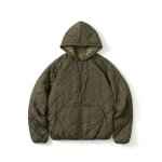 画像4: Short rib quilted hooded lightweight jacket ユニセックス 男女兼用 ショートリブキルティングフード付き軽量ジャケットコート (4)