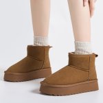画像6: Ultra mini platform sheepskin boots ankle boots  ウルトラミニ厚底シープスキンスタイルブーツ ショートアンクルブーツ  (6)
