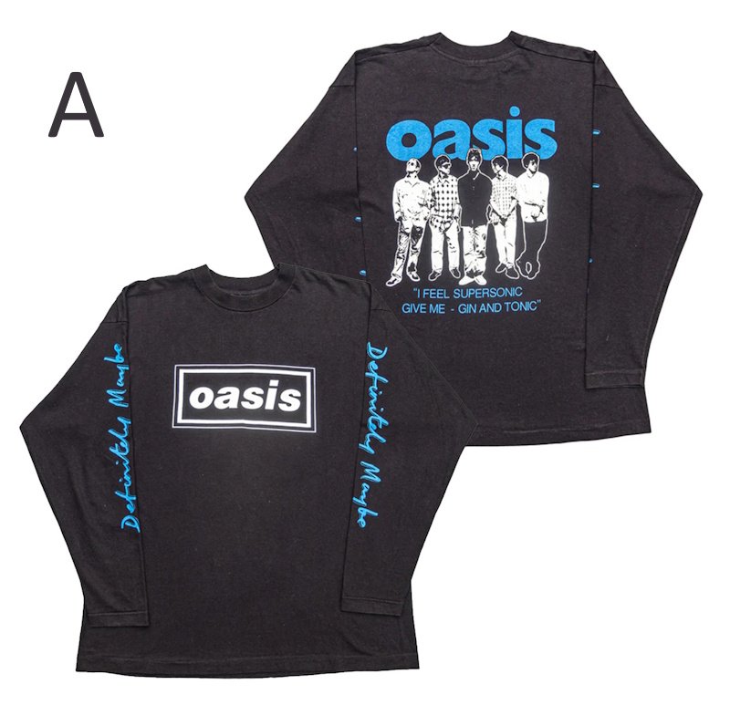 画像2: unisex Oasis Vintage Style Long-Sleeved T-shirt ユニセックスオアシスOASISヴィンテージスタイル長袖Tシャツプリント 長袖ラウンドネック Tシャツ  バンドT (2)