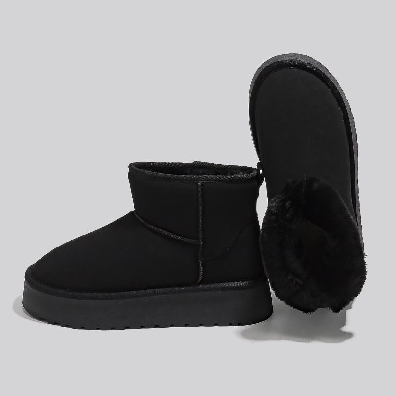画像2: Ultra mini platform sheepskin boots ankle boots  ウルトラミニ厚底シープスキンスタイルブーツ ショートアンクルブーツ  (2)