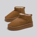 画像8: Ultra mini platform sheepskin boots ankle boots  ウルトラミニ厚底シープスキンスタイルブーツ ショートアンクルブーツ  (8)