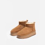 画像5: Ultra mini platform sheepskin boots ankle boots  ウルトラミニ厚底シープスキンスタイルブーツ ショートアンクルブーツ  (5)