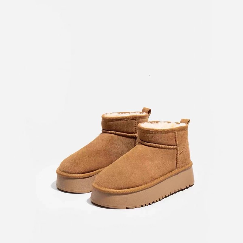 画像5: Ultra mini platform sheepskin boots ankle boots  ウルトラミニ厚底シープスキンスタイルブーツ ショートアンクルブーツ  (5)