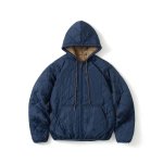 画像8: Short rib quilted hooded lightweight jacket ユニセックス 男女兼用 ショートリブキルティングフード付き軽量ジャケットコート (8)