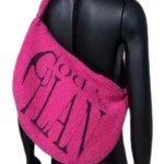 画像1: Gods plan fleece crossbody hobo bag shoulder bag フリース クロス ボディ ショルダーバッグ (1)