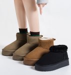 画像9: Ultra mini platform sheepskin boots ankle boots  ウルトラミニ厚底シープスキンスタイルブーツ ショートアンクルブーツ  (9)
