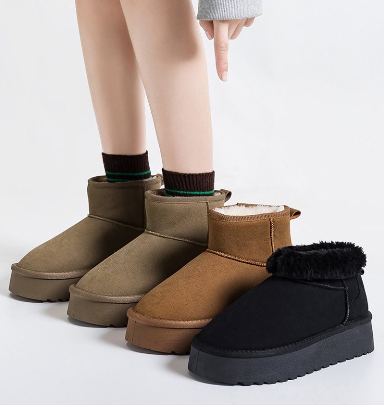 画像9: Ultra mini platform sheepskin boots ankle boots  ウルトラミニ厚底シープスキンスタイルブーツ ショートアンクルブーツ  (9)