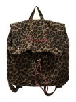 画像1: Leopard print large capacity backpack tote shoulder bag　ヒョウ柄レオパードラージキャパシティーバックパックトートショルダーバッグ (1)