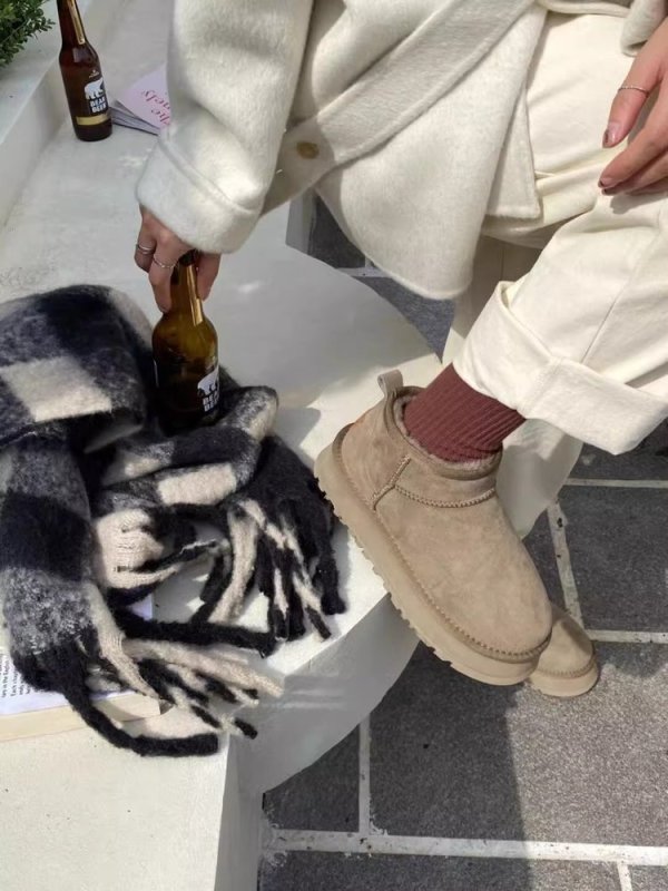 画像11: Ultra mini platform sheepskin boots ankle boots  ウルトラミニ厚底シープスキンスタイルブーツ ショートアンクルブーツ  (11)