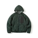 画像7: Short rib quilted hooded lightweight jacket ユニセックス 男女兼用 ショートリブキルティングフード付き軽量ジャケットコート (7)
