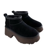 画像3: Ultra Mini New Heights Short Boots ankle boots  ウルトラミニニュー ハイツ厚底シープスキンスタイルブーツ ショートアンクルブーツ  (3)