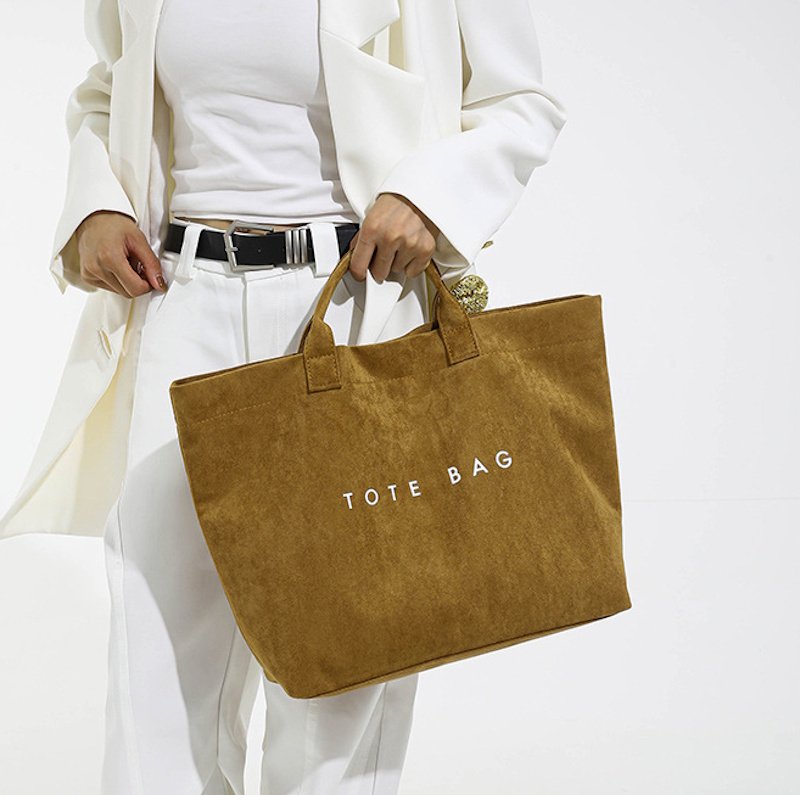 画像9: Suede-style large capacity tote bag　スエード調ラージキャパシティートートバッグ (9)