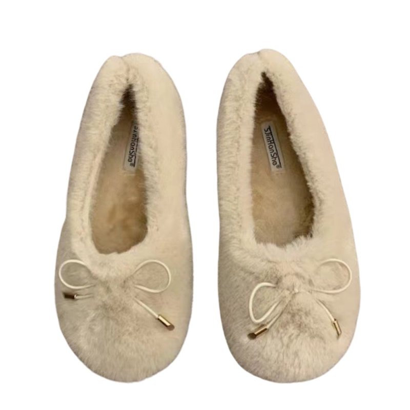 画像5: Women's Fluffy fur flat pumps　フワフワファー フラット パンプス シューズ  (5)