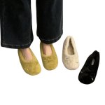 画像2: Women's Fluffy fur flat pumps　フワフワファー フラット パンプス シューズ  (2)