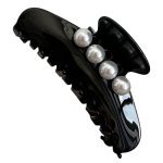 画像2: large size pearl hair clip Accessory　パール付きヘアーバレッタ ヘアークリップアクセサリー (2)