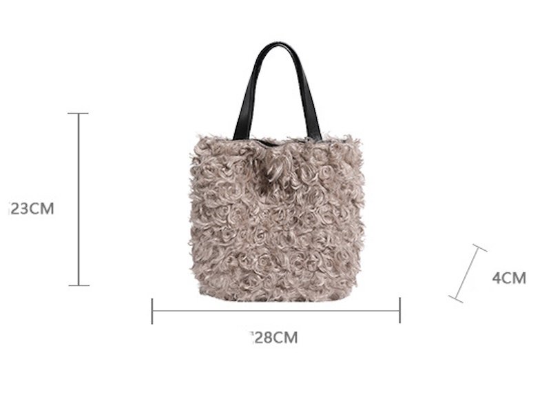 画像5: Mongolian fur tote bag　モンゴリアンファー調トートバッグ (5)