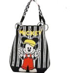 画像1: Mickey Mouse knitted tote bag　ミッキーマウス編み込みニットトートバッグ (1)