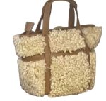 画像2: Fluffy fur and leather tote shoulder bag　フワフワファー＆レザートートショルダーバッグ (2)