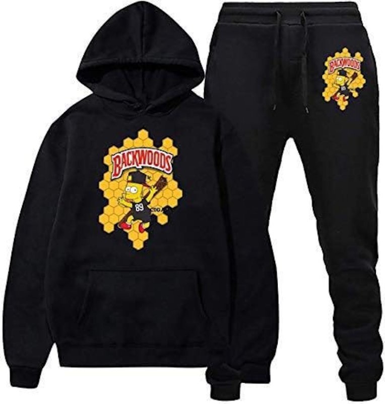 画像1:  Unisex Simpson Backwoods Hoodie and Pants Set　ユニセックス 男女兼用シンプソンバックウッズフーディ＆パンツセットアップ上下 (1)