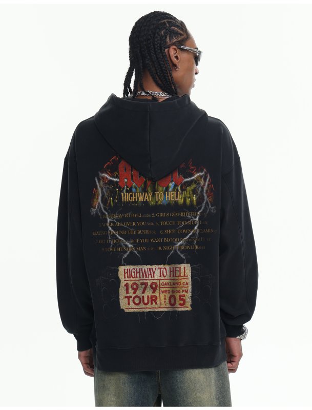画像4: Unisex ACDC Band Vintage Style Hoodie Long sleeves Hoodie ACDCバンドヴィンテージスタイルフーディ  パーカー バンド (4)