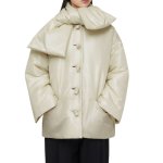 画像1: bow muffler down half coat jacket 　  bowマフラーダウンハーフコートジャケット (1)