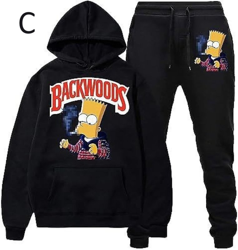 画像4:  Unisex Simpson Backwoods Hoodie and Pants Set　ユニセックス 男女兼用シンプソンバックウッズフーディ＆パンツセットアップ上下 (4)