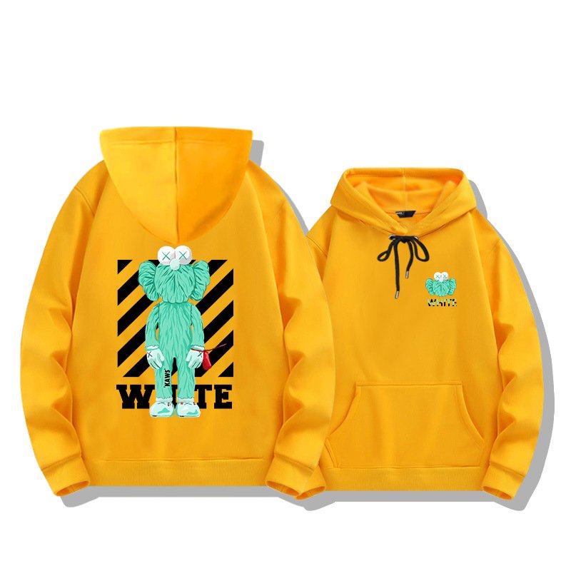 画像6: Unisex Sesame Street Cookie Monster KAWS Print Long sleeves Hoodie 　セサミーストリートクッキーモンスターカウズ プリントフーディ  パーカー  (6)