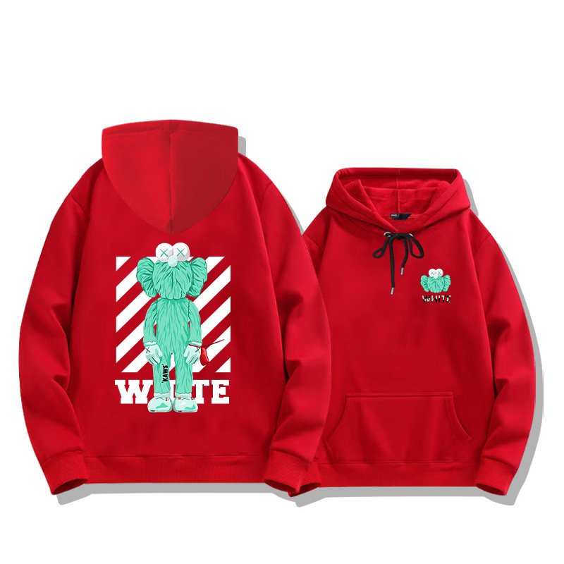 画像8: Unisex Sesame Street Cookie Monster KAWS Print Long sleeves Hoodie 　セサミーストリートクッキーモンスターカウズ プリントフーディ  パーカー  (8)