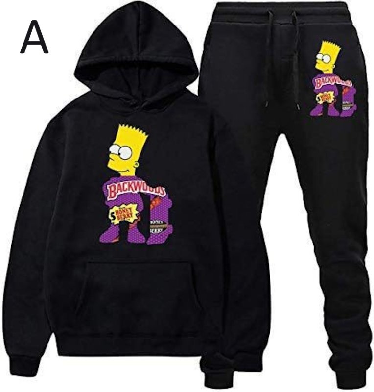 画像2:  Unisex Simpson Backwoods Hoodie and Pants Set　ユニセックス 男女兼用シンプソンバックウッズフーディ＆パンツセットアップ上下 (2)