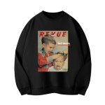 画像1: Unisex REVUE personality oversize printing round neck sweater 男女兼用 フォトプリント スウェット プルオーバー トレーナー (1)