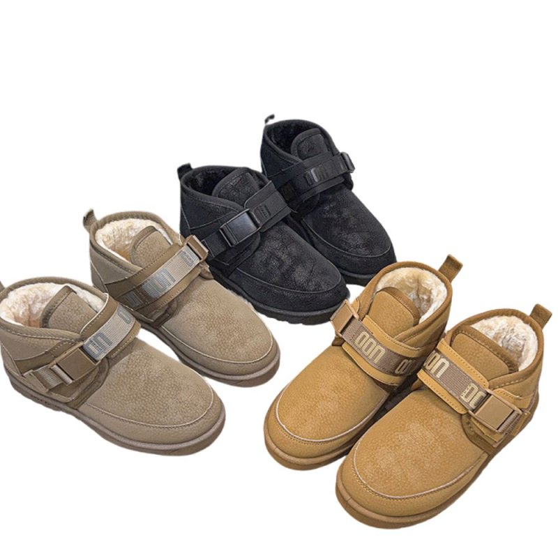 画像4: Unisex Webbing Vamp Strap Snapback Short Boots desert boots　男女兼用ユニセックスシープスキンストラップショートブーツデザートブーツ (4)