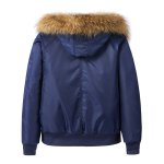 画像4:  Unisex Fur Hoodie Air Force One MA1 Pilot Jacket Jumper coat    ユニセックス 男女兼用 ファーフーディフードエアフォースワンMA1パイロットジャケットジャンパー防寒   (4)