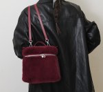 画像12: Fur Square Tote Shoulder Backpack Bag　ファースクエアトートショルダーバックパックバッグ　 (12)