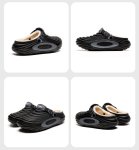 画像7: Unisex Fleece-lined platform sandal slippers shoes   ユニセックス男女兼用フリースファー裏地付き厚底サンダルスリッパシューズ (7)