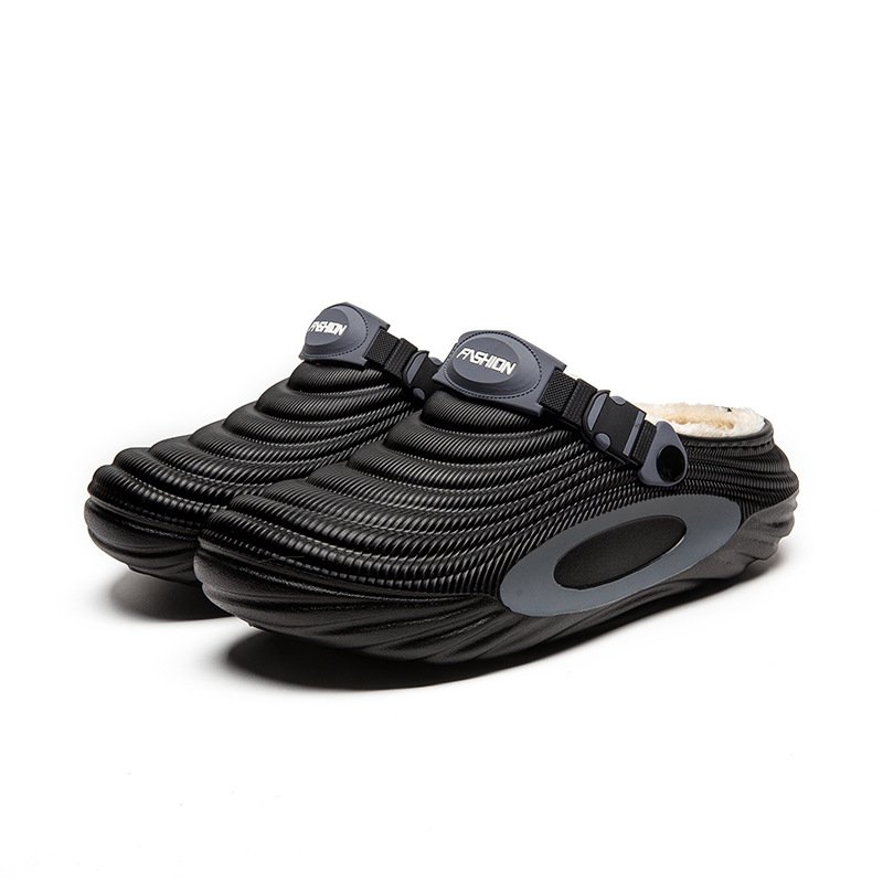 画像3: Unisex Fleece-lined platform sandal slippers shoes   ユニセックス男女兼用フリースファー裏地付き厚底サンダルスリッパシューズ (3)