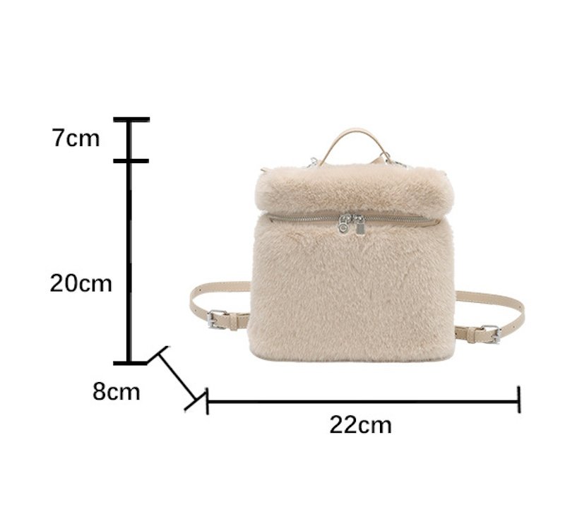 画像8: Fur Square Tote Shoulder Backpack Bag　ファースクエアトートショルダーバックパックバッグ　 (8)