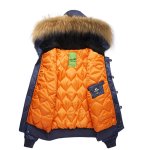 画像5:  Unisex Fur Hoodie Air Force One MA1 Pilot Jacket Jumper coat    ユニセックス 男女兼用 ファーフーディフードエアフォースワンMA1パイロットジャケットジャンパー防寒   (5)