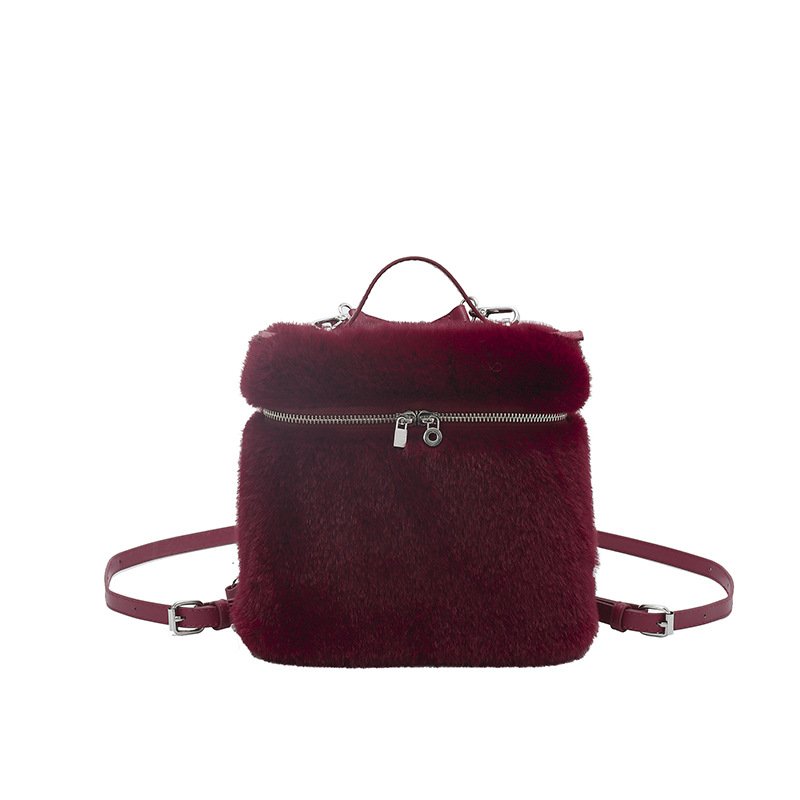 画像5: Fur Square Tote Shoulder Backpack Bag　ファースクエアトートショルダーバックパックバッグ　 (5)