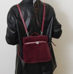 画像14: Fur Square Tote Shoulder Backpack Bag　ファースクエアトートショルダーバックパックバッグ　 (14)