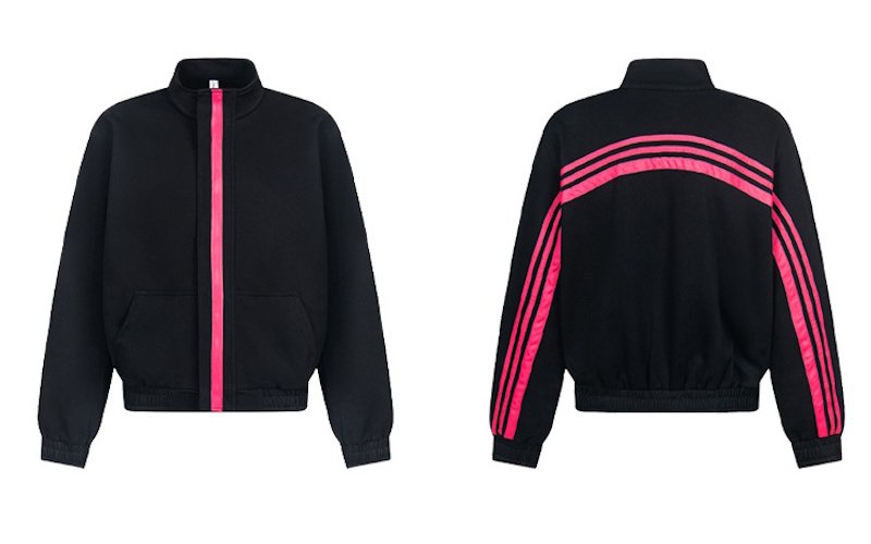 画像4:  Unisex Three Stripes Stand Collar Sweatshirt & PantsJacket + Pant ユニセックス 男女兼用  スタンドカラージバック3ラインジップアップ セットアップ 上下 (4)