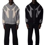 画像1:  Unisex Two-tone zip-up hoodie Jacket Jumper    ユニセックス 男女兼用 バイカラージップアップフーディジャケット (1)