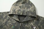 画像8: Mint Cat Stitch Graffiti Camouflage Hoodie Jacket Coat　 ユニセックス男女兼用ミントカモフラージュグラフィックポイントフーディジャケットブルゾン (8)
