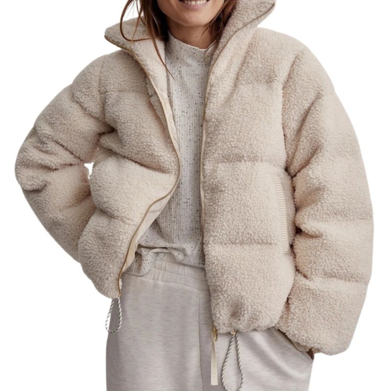 画像1: Fur stand collar down jacket coat　ファースタンドカラーダウンジャケットコート (1)