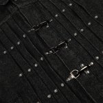 画像3:  Unisex Turquoise Buckle Retro Denim G Jacket   ユニセックス 男女兼用 ターコイズ付きバックルデニムジャケットGジャン (3)