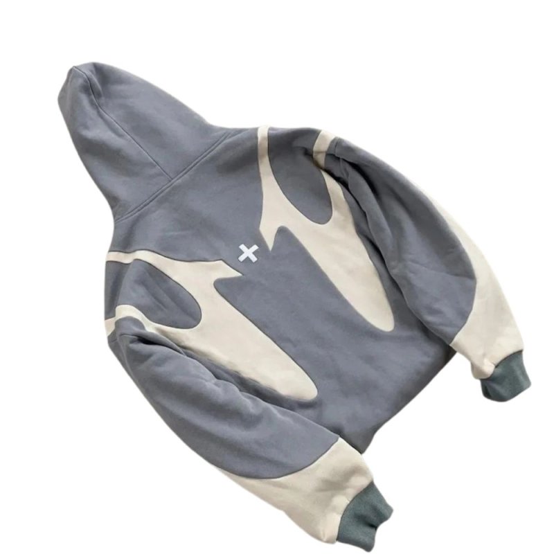 画像5:  Unisex Two-tone zip-up hoodie Jacket Jumper    ユニセックス 男女兼用 バイカラージップアップフーディジャケット (5)