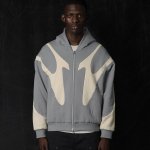 画像8:  Unisex Two-tone zip-up hoodie Jacket Jumper    ユニセックス 男女兼用 バイカラージップアップフーディジャケット (8)