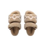 画像4: Unisex Platform fur logo sandal slippers 男女兼用 厚底ファー ＆ロゴ モコモコ サンダル スリッパ  (4)